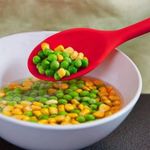 Colher de Silicone Para Cozinha Arroz Sopa Caldo Carne Frita Utensílio Culinário Resistente