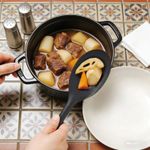 Colher de Silicone Para Cozinha Arroz Sopa Caldo Carne Frita Utensílio Culinário Resistente