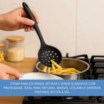 Escumadeira de Silicone Grande Para Cozinha Utensílio Culinário Frituras Alimentos