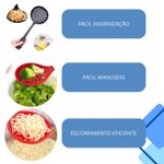Escumadeira de Silicone Grande Para Cozinha Utensílio Culinário Frituras Alimentos