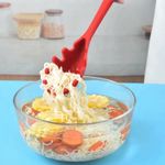 Pegador De Macarrão Em Silicone Para Massas E Salada Cozinha Culinária