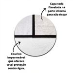 Capa Para Máquina de Lavar Tamanho P Flanelada Branca Protetor Lavadora Resistente