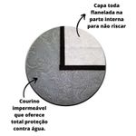 Capa Para Máquina de Lavar Tamanho M Flanelada Preta Protetor Lavadora Resistente