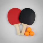 Kit 2 Raquetes Ping Pong Tênis De Mesa Profissional + 3 Bolas