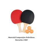Kit 2 Raquetes Ping Pong Tênis De Mesa Profissional + 3 Bolas
