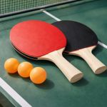 Kit 2 Raquetes Ping Pong Tênis De Mesa Profissional + 3 Bolas