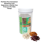 Pote Redondo Hermético Transparente Incolor Com Tampa Para Armazena Alimentos 1200ml