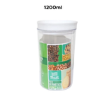 Pote Redondo Hermético Transparente Incolor Com Tampa Para Armazena Alimentos 1200ml