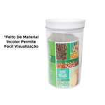 Pote Redondo Hermético Transparente Incolor Com Tampa Para Armazena Alimentos 1200ml