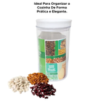 Pote Redondo Hermético Transparente Incolor Com Tampa Para Armazena Alimentos 1200ml