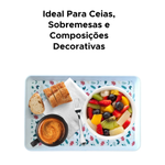Bandeja de Natal Retangular Funda Natalina Para Ceia Decoração Mesa de Natal