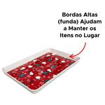 Bandeja de Natal Retangular Funda Natalina Para Ceia Decoração Mesa de Natal