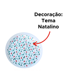 Bandeja de Natal Redonda Funda Natalina Para Ceia Decoração Mesa de Natal