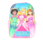Mochila Escolar Infantil Princesas Glitter Reforçada Para Escola e Passeio