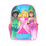 Mochila Escolar Infantil Princesas Glitter Reforçada Para Escola e Passeio