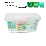 Pote Hermético 500ml Com Trava Plástico Transparente Para Alimentos Cozinha