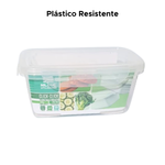 Pote Hermético 500ml Com Trava Plástico Transparente Para Alimentos Cozinha