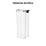 Pote Hermético 2200ml Acrílico Slim Organizador de Alimentos Cozinha