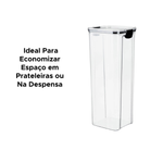 Pote Hermético 2200ml Acrílico Slim Organizador de Alimentos Cozinha