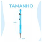 Lapiseira 2mm Cristal Colorida Escolar Para Desenho e Escrita
