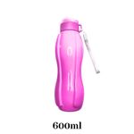 Garrafa Squeeze 600ml Plástica Colorida Com Alça Academia Trabalho Passeio