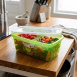 Pote Organizador 2950ml Verde Grande Para Alimentos Cozinha Mantimentos
