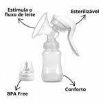 Bomba De Tirar Leite Manual Acompanha Bico de Mamadeira