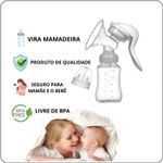 Bomba De Tirar Leite Manual Acompanha Bico de Mamadeira