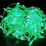 Pisca Pisca 100 LEDs Verde 127V Fio Transparente Para Natal Decoração