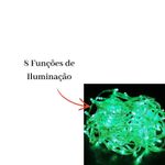 Pisca Pisca 100 LEDs Verde 127V Fio Transparente Para Natal Decoração