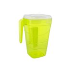 Jarra 2L Verde Neon Graduada Com Tampa Para Água Suco e Bebidas