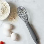 Batedor de Ovos Silicone Fouet Para Bolo Massa Clara Chantilly Cozinha