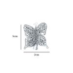Kit 3 Enfeites de Natal Borboleta Glitter Vermelha Dourada Decoração