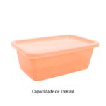 Pote Organizador 1,5L Laranja Para Alimentos Mantimentos Cozinha