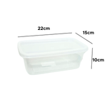 Pote Organizador 1500ml Retangular Transparente Para Alimentos e Cozinha