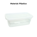 Pote Organizador 1500ml Retangular Transparente Para Alimentos e Cozinha
