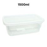 Pote Organizador 1500ml Retangular Transparente Para Alimentos e Cozinha