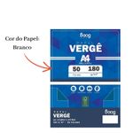 Papel Verge A4 180G Branco 50 Folhas Para Convite Certificado Diploma Cartão Visista Gráfica
