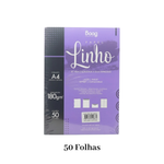 Papel Linho A4 Creme 180g 50 Folhas Para Convites Certificados e Diplomas
