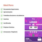Papel Linho A4 Branco 180Gr Com 50 Folhas Para Convite Folheto Cartão de Visita