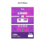 Papel Linho A4 Branco 180Gr Com 50 Folhas Para Convite Folheto Cartão de Visita