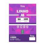 Papel Linho A4 Branco 180Gr Com 50 Folhas Para Convite Folheto Cartão de Visita