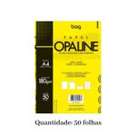 Papel Opaline A4 Branco 180g 50 Folhas Para Convites Cardápios e Artesanato
