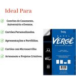 Papel Vergê A4 Creme 180g 50 Folhas Para Convites e Certificados