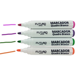 Kit 4 Pincel Caneta Para Quadro Lousa Branco Cores Vivas