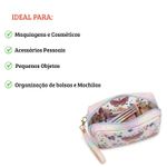 Necessaire Feminina com Glitter Borboleta Para Maquiagem Cosméticos e Viagem