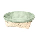 Cesto Organizador de Bambu Forrado Para Mesa Cozinha e Decoração