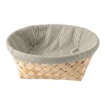 Cesto Organizador de Bambu Forrado Para Mesa Cozinha e Decoração