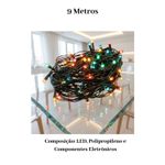 Pisca Pisca Led Para Decoração De Natal Colorido 9 Metros 127v 100 Lampadas De Fio Verde