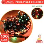 Pisca Pisca Led Para Decoração De Natal Colorido 9 Metros 127v 100 Lampadas De Fio Verde